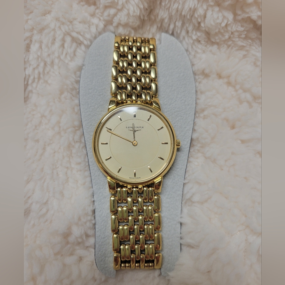 SOLD//LONGINES Watch Les Grandes Classiques L5.636.2 Quartz 18K Gold Plated T254